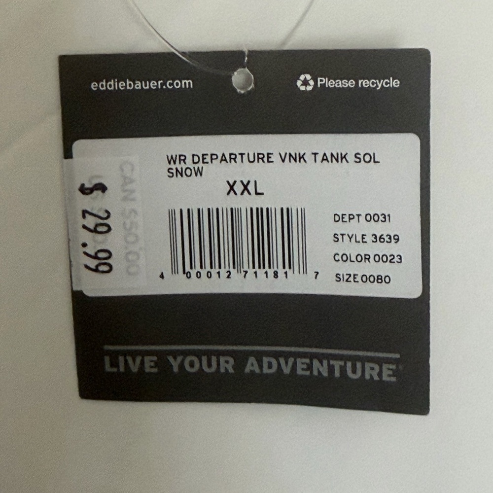 Eddie Bauer Classic White Tank Top - Picture 4 of 4